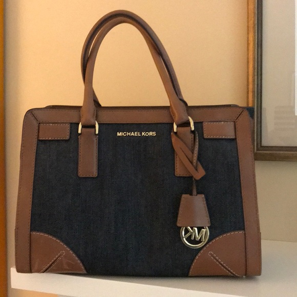 Michael Kors Handbags - Michael Kors denim and leather handbag.